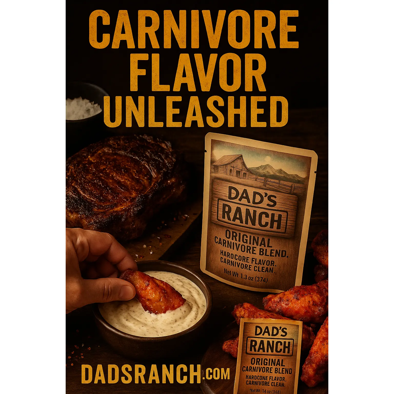 Dad’s Ranch – Clean Ranch Dip Mix (Carnivore • Keto • Low Carb)