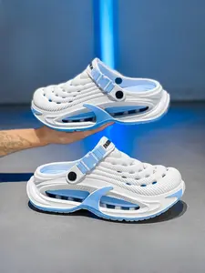 Men's Summer Foam Runner Sneakers, Pillow Cloud Slides, Non-Slip Sport Sandals, Closed Toe Walking Shoes, Outdoor & Indoor Beach Slippers, Colorblock Clogs, Casual Slippers, Non Slip Eva, Footwear
