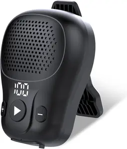 Wearable  Speaker, Clip-on  Portable Speakers, IP56  Clip Speaker Up to 18 Hours  Life, Built-in Mic for Hands-Free Music/Calls, Work/Outdoor, Black