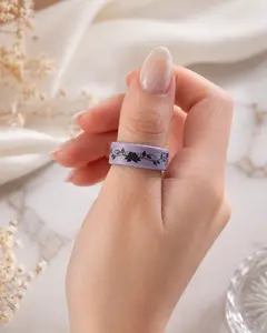 Birth Month Flower Design Oura Ring Band Protector