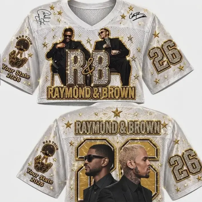 2026 R&B Concert Crop Jersey, Women's Glitter Music Festival Crop Top, Personalized Streetwear Sports Shirt, Trendy Fan Gift for Her