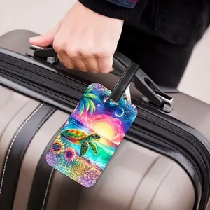 Personalized Luggage or Bag Tag - Glitter Sea Turtle