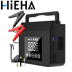 【Hieha】2026 Spring Trip Portable Car Jump Starter with Air Compressor,4000A Car Battery Jump Starter with 150PSI Tire Inflator, 12V Car Battery Jump Power,15000mAh Power Bank With LED Light Automotive Vehicle