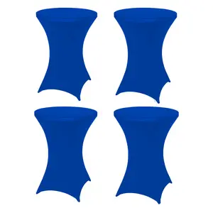 PSH 4 pcs Spandex Cocktail Table Covers,fathersdaygifts ,Fitted Table Cloth,Comfortable Touch,Stretchable Anti-wrinkle Table Covers For Circular Dining Table, For Parties, Wedding,  , Banquets and Birthday Home Decor Ornaments Iron Hanging Lantern