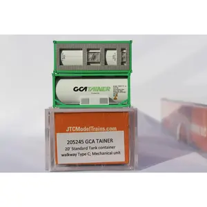 Jacksonville Terminal Company 205245 GCA TAINER 20' Standard Tank Container with Mechanical Unit (full wrap around walkway) 205245, N Scale