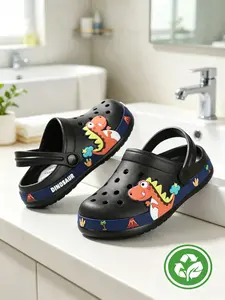 Kids Fashion Hole Shoes, Summer Shower Cool Slippers, Lightweight Comfortable, Digger Pattern, Suitable for Boys Girls Daily Casual Outdoor Sports