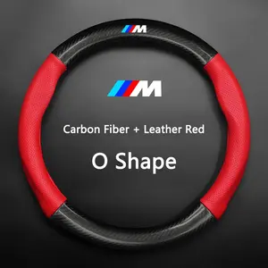 Bmw Car Anti-Slip Leather Steering Wheel Cover, Compatible with E46 E39 E60 E90 E91 E36 E87 F10 F20 F30 X1 X2 X3 X4 X5 X6 X7 Models