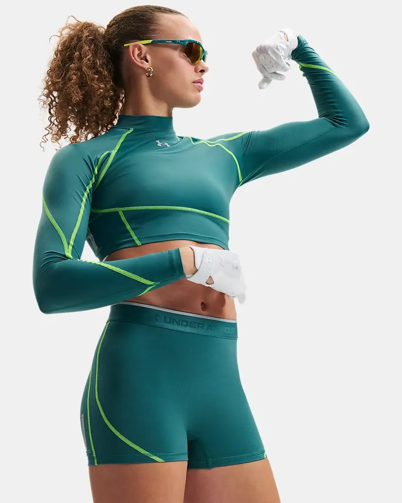 Under Armour HeatGear® Elite Women's Crop Mock Long Sleeve