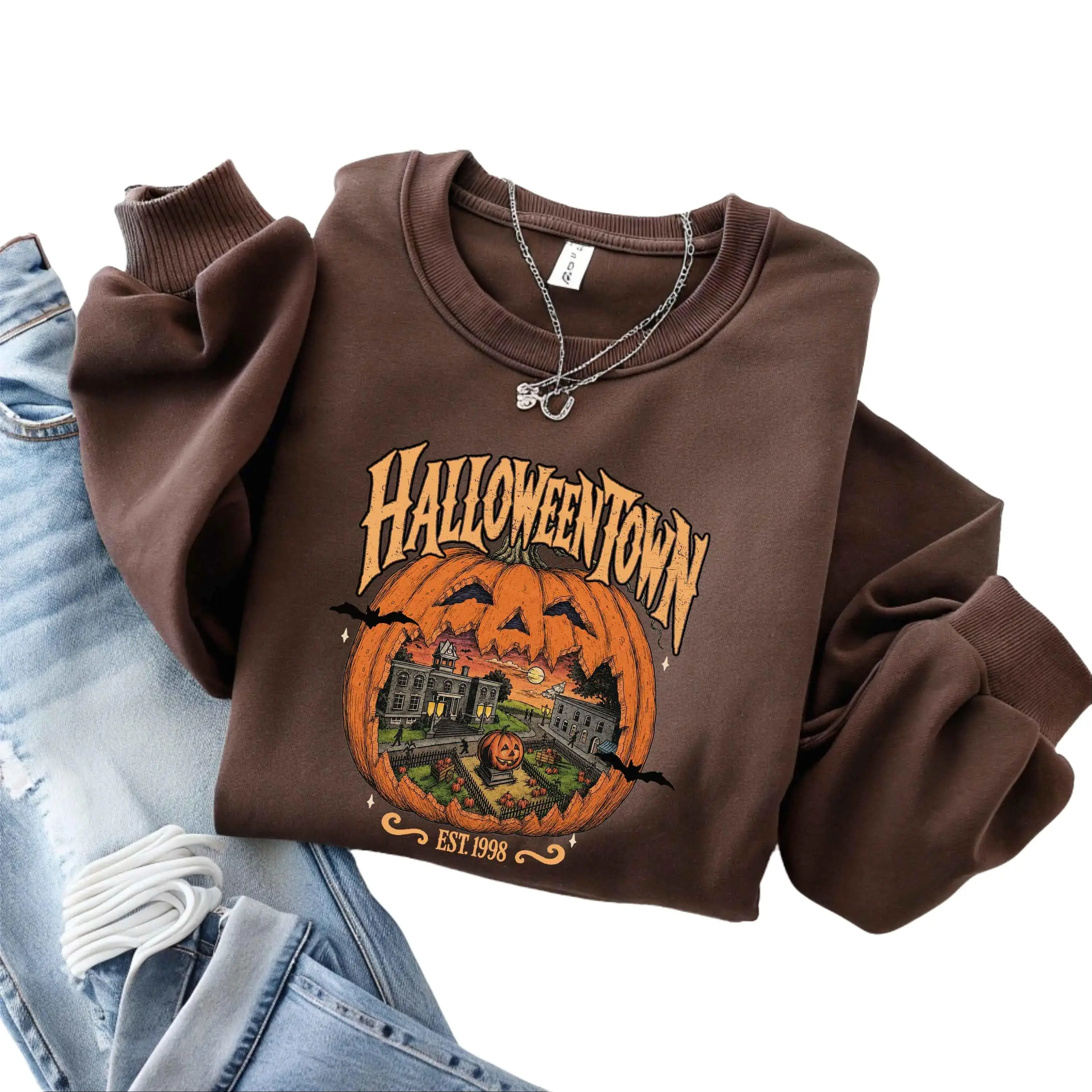 Halloweentown Est 1998 Sweatshirt, Halloweentown University , Retro Halloweentown Sweatshirt, Halloween Gift T-Shirt, Fall Sweatshirt