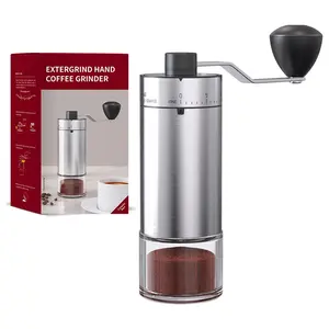 Manual Coffee Grinder with 40 Adjustable Settings, Portable Wireless Conical Burr Mill, 35g Capacity, Stainless Steel, Home Use