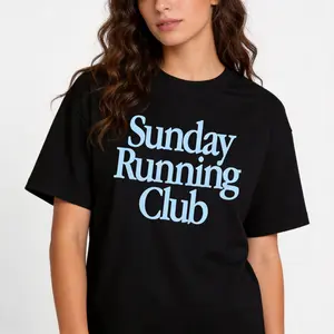 Women's Fitted Short-Sleeve Crop T-Shirt - Round Neck, Letter Print, Sporty Style, Statement Unisex Casual Vintage Sports Top for Everyday Wear