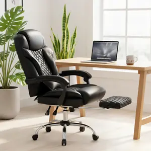 Raybee Big and Tall Gaming Chair 400lbs Heavy Duty Office Chair with Footrest, High Back Pocket Spring Lumbar Support Ergonomic Wide Comfy Seated Cushion for Lower Back Pain Relief Home Office Furniture