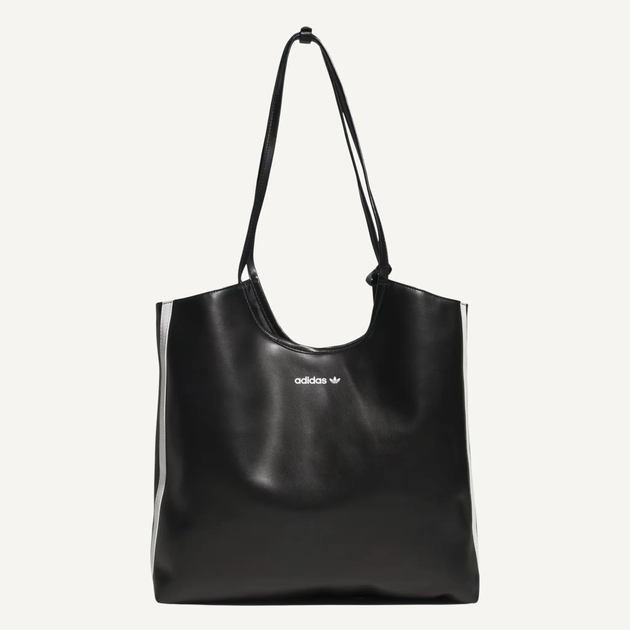 Adidas Originals Women's Black Perforated Polyurethane Tote Bag - Double Handle, Casual Everyday Bags, Model KL3180, Everyday Bag, Women's Tote Bags