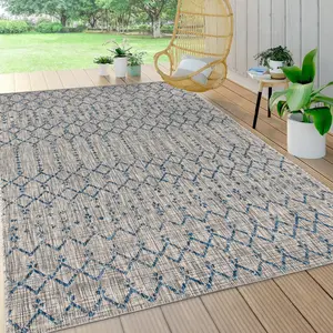 JONATHAN Y Ourika Moroccan Geometric Textured Weave Indoor/Outdoor Runner Rug; for Living Room, Kitchen, Bedroom, Dining Room, Patio, Porch, Backyard