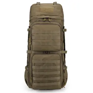 Mardingtop 75L Tactical Military Backpack Molle Hiking Backpack Travel Internal Frame Backpack with Rain Cover Suitable for Hiking Camping Mountain Travel military backpack Multifunction Camo heavy duty Bug Out Bag Hydration Compartment Side Pocket