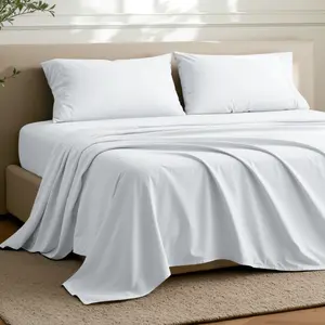 Bare Home Flat Sheet - Ultra-Soft Top Sheet, Brushed Microfiber