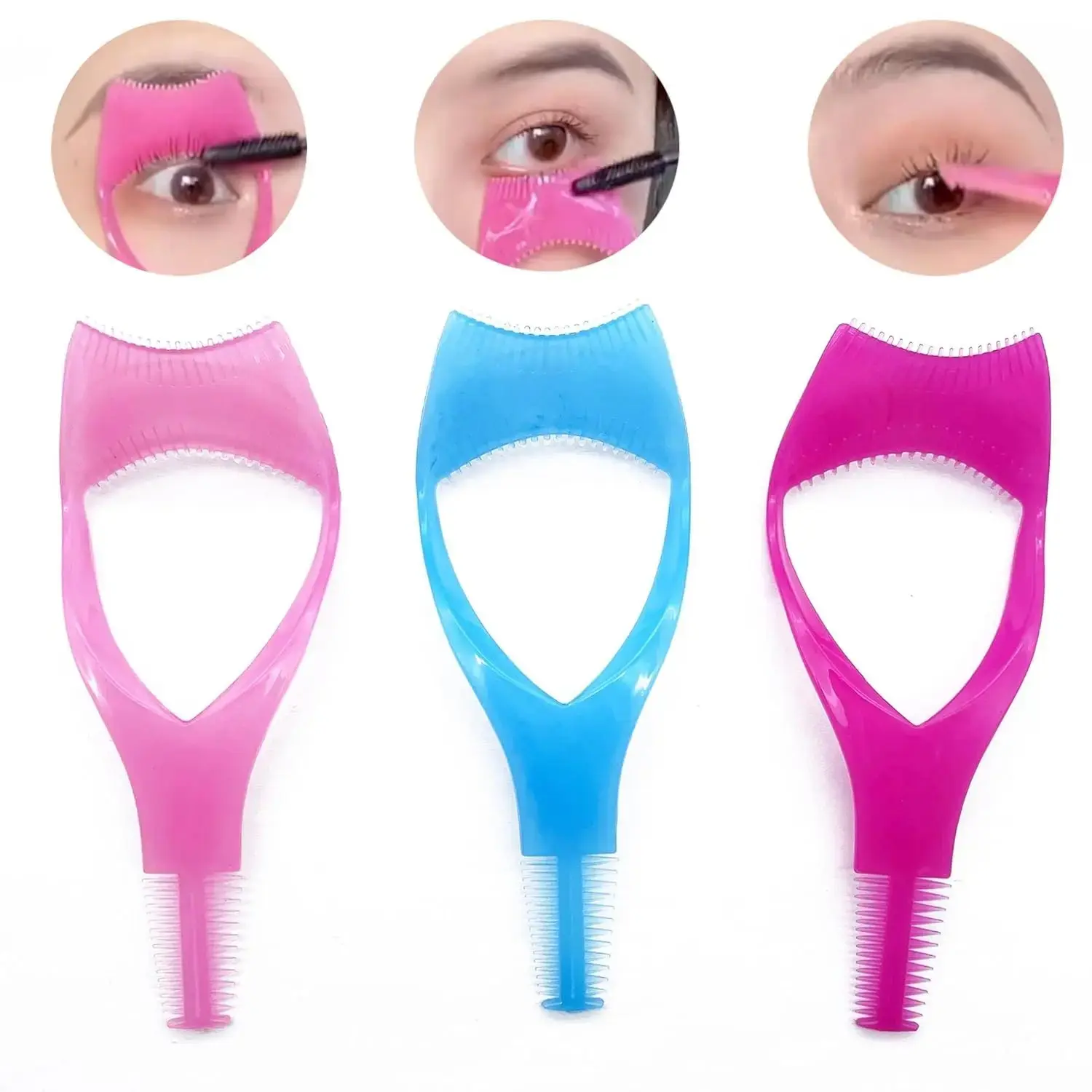 3 PCS Lash Applicator Tool - 3 in 1 Upper Lower Mascara Shield & Separator Tool for Effortless Application - US Origin Makeup Flawless Smooth Cosmetic