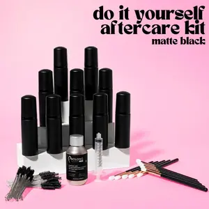 DIY Lash Cleanser Kit (10 or 20 Piece) Prolong Concentrate Matte Black Bottles 60ml