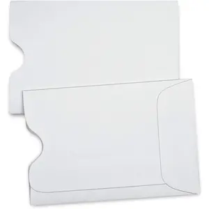 Pack of 500 Blank Key Card Sleeves, Can Be Used As Credit Card Holder Or Hotel Key Card Envelopes, 2 ⅜ Inches x 3 ½ Inches, White