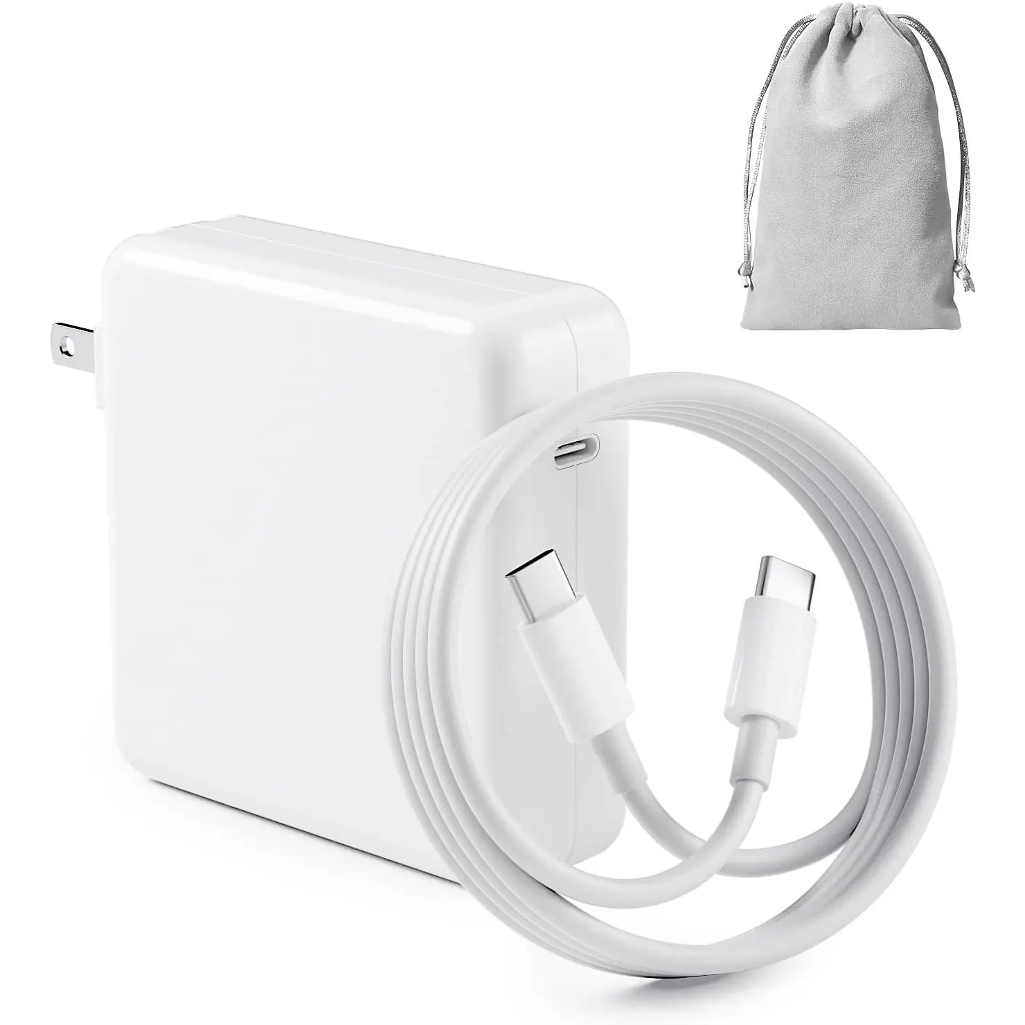 Book Air Charger - 96W USB C Charger, Fast Charger for MacBook Pro M1 M2 M3 M4, Ipad Pro,  Phone and  USBC Device,Extra a Storage Bag for Travel/School/Business Trip
