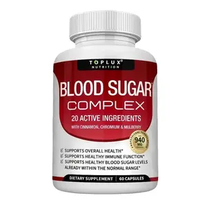 60 Caps Blood Sugar Care | Premium Herbal Formula Cinnamon Chromium Glucose Metabolism