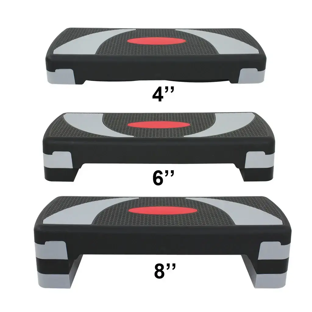 Segawe 31" Unisex ABS Plastic Aerobic Step Platform - Fitness Exercise Accessories with Adjustable Risers for Indoor Step Height Adjustment (4"-6"-8") Home Functional Training