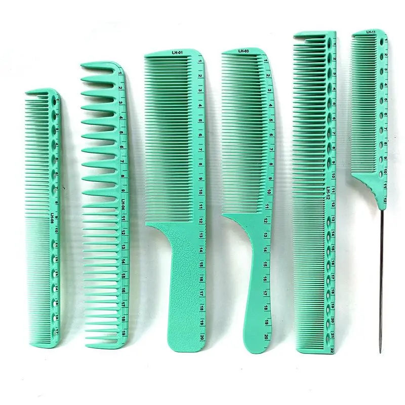 Professional Hair Comb Set, 6 Counts/set Hair Care Comb Durable Hairdressing Comb Convenient Hair Styling Combs for Hair Stylist, for All Hair Types, Heatless Styling Tools for Salon Use