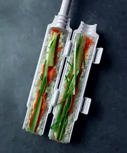 Spring  Sushi Roller Bazooka - DIY Sushi Making Kit Includes Bamboo Mat & Rice Spreader | Perfect for Home/Kids/Picnics | BPA-Free Sushi Night Essential Kitchen Utensils Cake