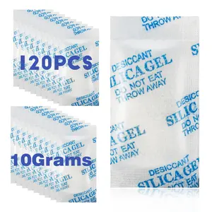 60/120 Packs Silica Gel Packs Desiccant Packets for Storage, Transparent Desiccant，Food Safe Desiccant Dehumidifiers, for 3D Filaments Spices Jewelry Shoes Boxes Electronics
