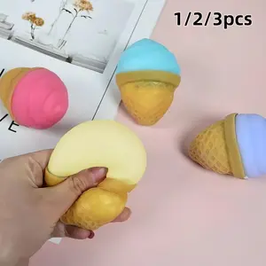 1/2/5/10/24pcs Squeeze Toy Set, Perfect for Party Favors, Adorable Squeezy Toys, Ideal Ice Cream Sensory Playthings, Versatile Easter Gifts