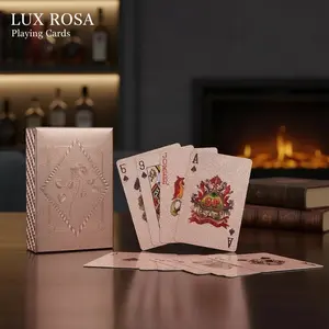 Champagne Rose Pink Playing Cards – Waterproof Luxury Diamond Poker Deck
