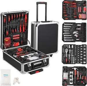 GARVEE Tools Box Set,800 Piece Aluminum Trolley Case Tool Kit Mechanic Tool Sethome Tool Kits For All Purpose  Ideal For Home Repair & Diy Projects