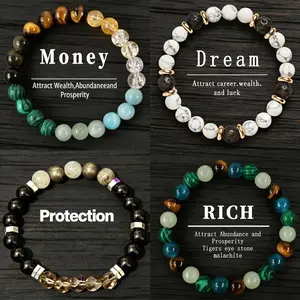 Bohemian Beaded Bracelet for Women and Men, Money Attraction Bracelet, Brings Self-esteem first bracelet, Jewelry for Banquet Party, Encouragement Gift for Her, Adjustable Couple Bracelet for Party & Daily Wear summerwins Prosperity Thoughtful
