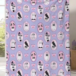 Purple ghosts in frames oversized Blanket