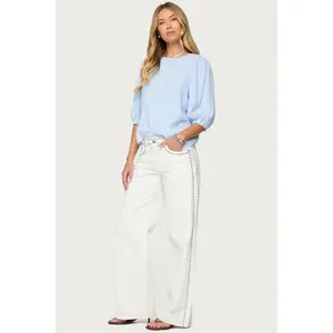 Quincy Studded Low Rise Baggy Jeans