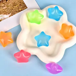 Mini Glow Star Squishy Toy Single Pack Five-Point Star Squeeze Toy Stress Relief Fidget for Kids Adults