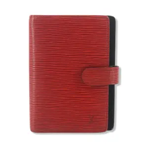 Pre-owned Louis Vuitton Epi Leather Small Leather Goods Red Small Ring Agenda Cover LV1819