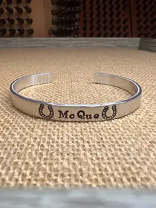 Aluminum Stacking Cuff Bracelet - Customizable with Names or Small Sayings, Fashion Costume Jewelry Accessory