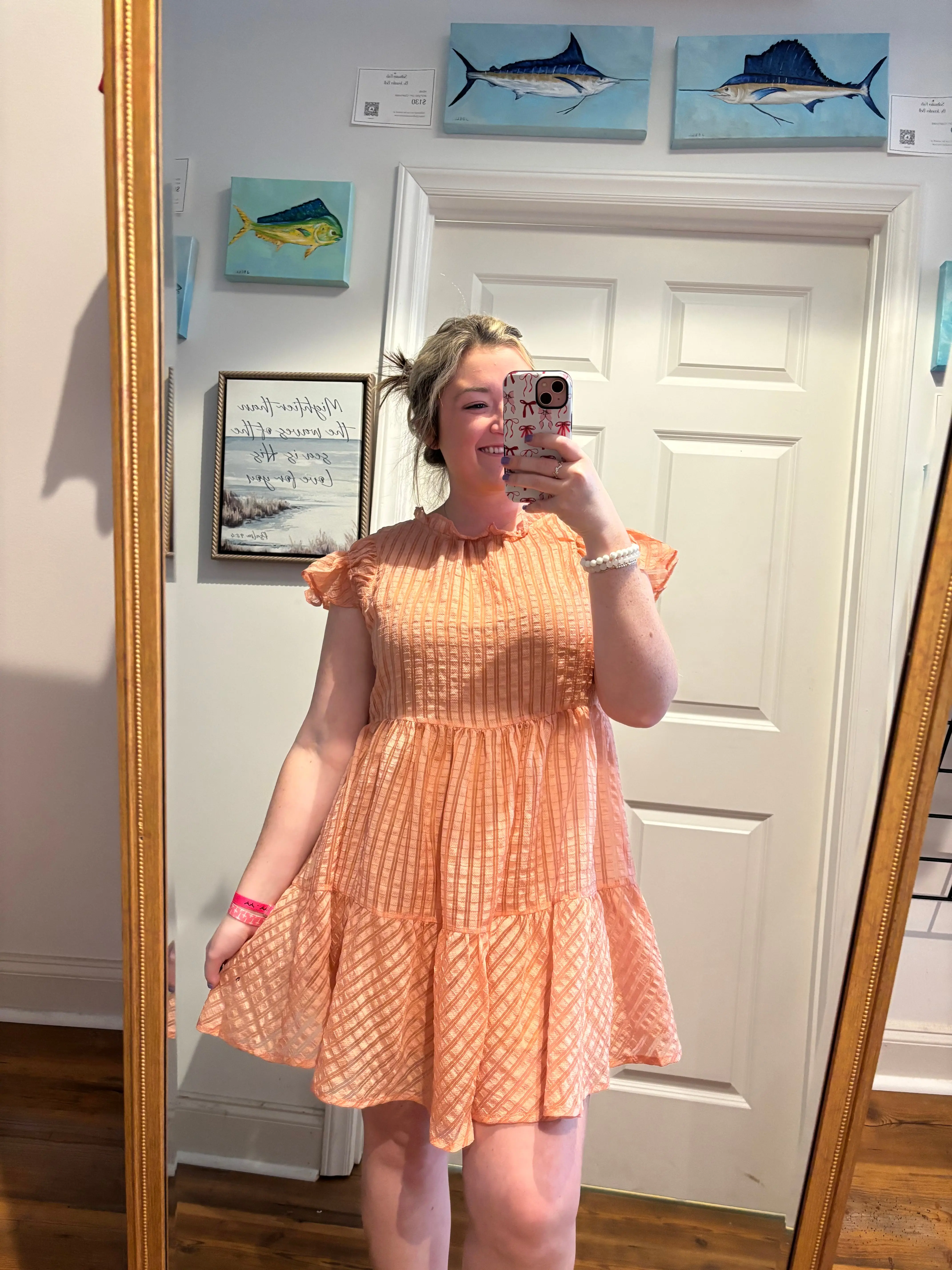 Peachy Palmetto Dress