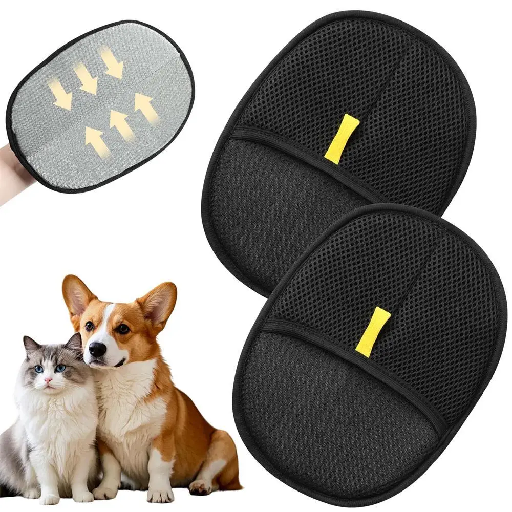 Pet Hair Removal Gloves, Electrostatic Pet Hair Remover, Reusable Cat&Dog Hair Remover for Couch, Furniture, Carpet, Car Seat, Pet Grooming Gloves