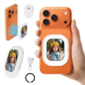 Magnetic Selfie Monitor Screen for Phone, 1080P Portable Wireless Vlog Camera Monitor, Compatible with iPhone Android Harmonyos, Ideal for Content Creators Live Streaming