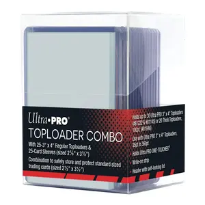 ULTRA PRO E-15216 Toploader Combo with Storage Box, 25 Card Sleeves and 25 Toploaders