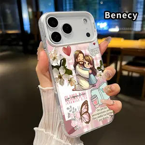 IMD Plate Hologram Case for iPhone 17 16 15 14 Pro Max 13 12 11 XR XS Plus Air E Divine Embrace Shock-resistant Rugged Durable Protective Cover