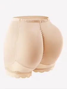 Women's Contrast Lace High Waist Fit Shapewear Shorts with Hip-lifting Pads Design, High Stretch Seamless Shaper, Tummy Control Butt Lifter, Ladies Shapewear Bottoms Underwear Womenswear, High Waisted Compression