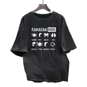 Ramadan Mubarak Islamic T-Shirt for Men – Washed Style Tee