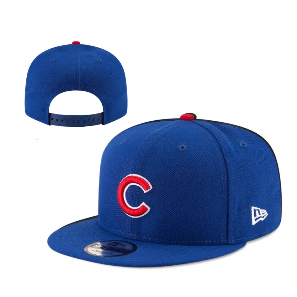 New Era Chicago Cubs 9FIFTY Snapback Cap Royal Blue Embroidered C Logo Flat Brim Adjustable MLB Baseball Hat for Men Women Streetwear Hip Hop Casual