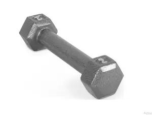 Barbell 2lb Cast Iron Hex Dumbbell, Single