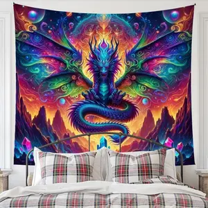 Tapestry，Dragon Pattern Arts Colorful Painting Kit, Tapestry，Wall Art Decor for Home Living Room Bedroom