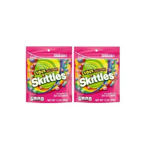 2 Bags of Sour Wild Berry Skittles-7.2 oz per Bag
