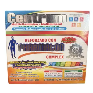 Centrum Antioxidants Multivitaminico Multimineral Formula Avanzada Reforzado con Pharmaton Complex 10 Microbotellas de 15 ml